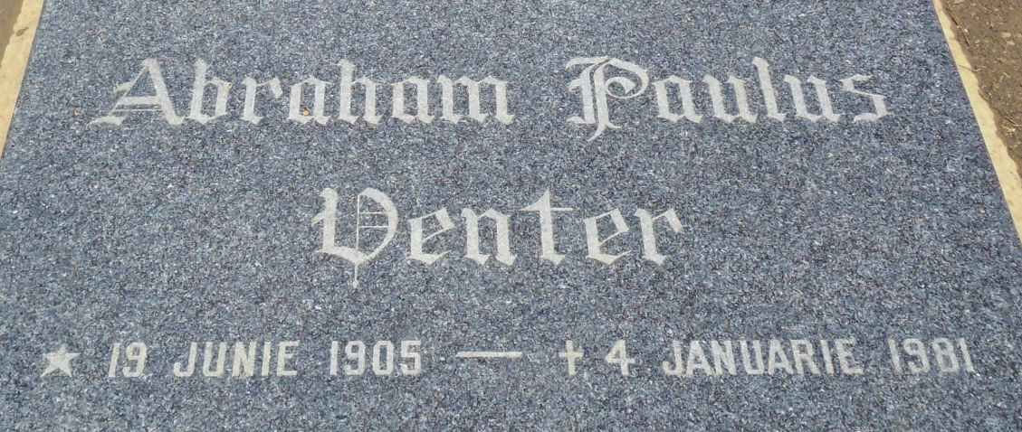 VENTER Abraham Paulus 1905-1981