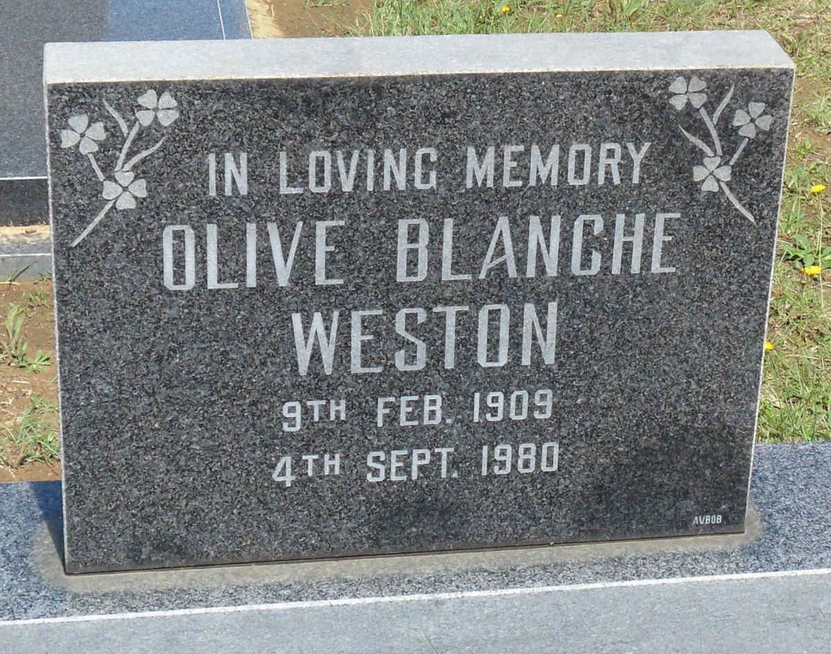 WESTON Olive Blanche 1909-1980