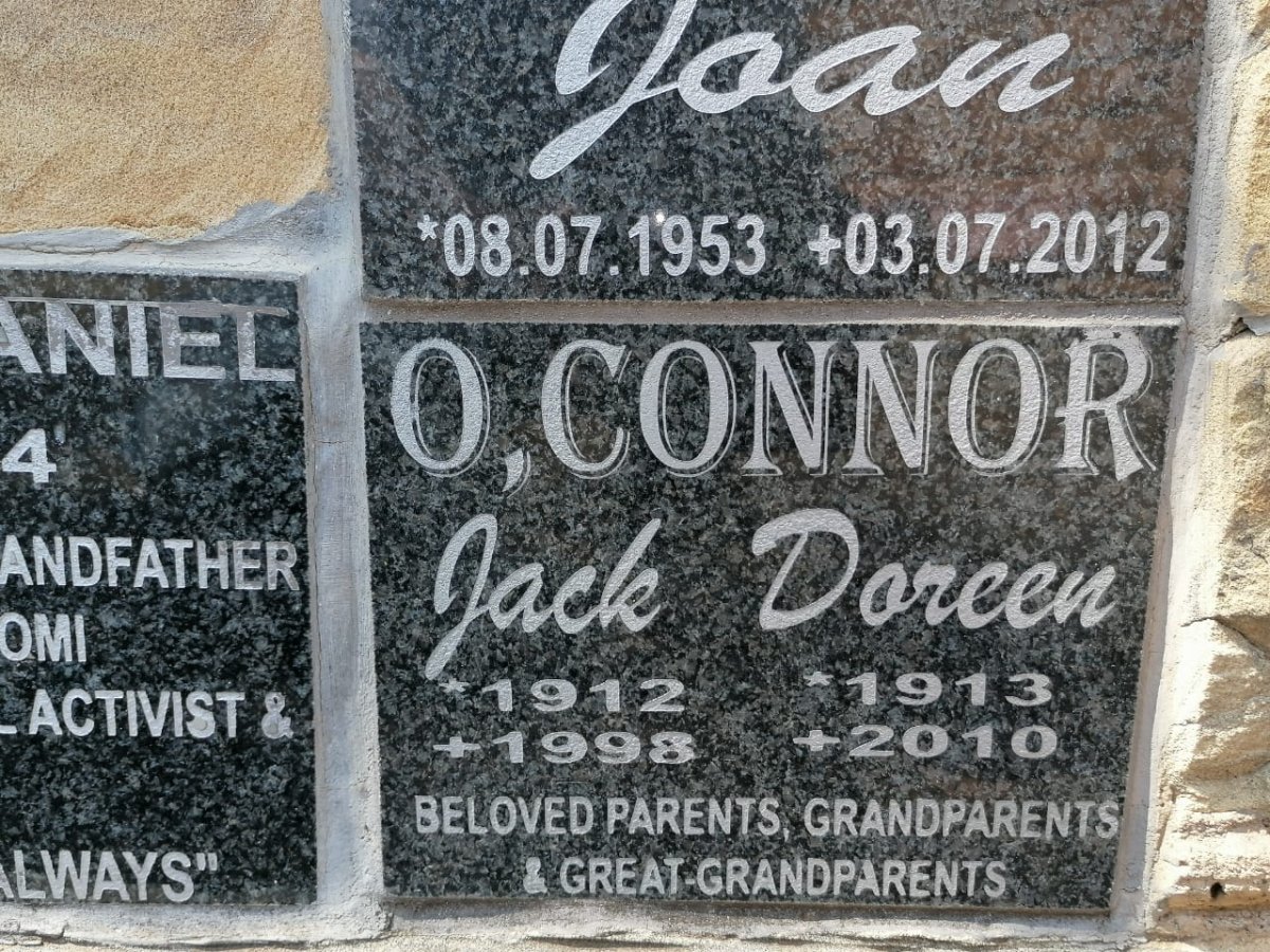 O'CONNOR Jack 1912-1998 &amp; Doreen 1913-2010