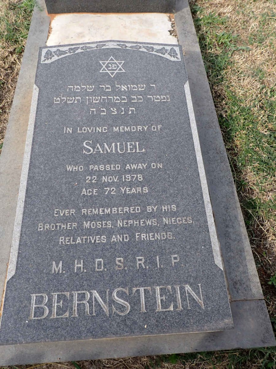 BERNSTEIN Samuel -1978