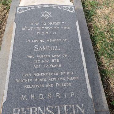 BERNSTEIN Samuel -1978