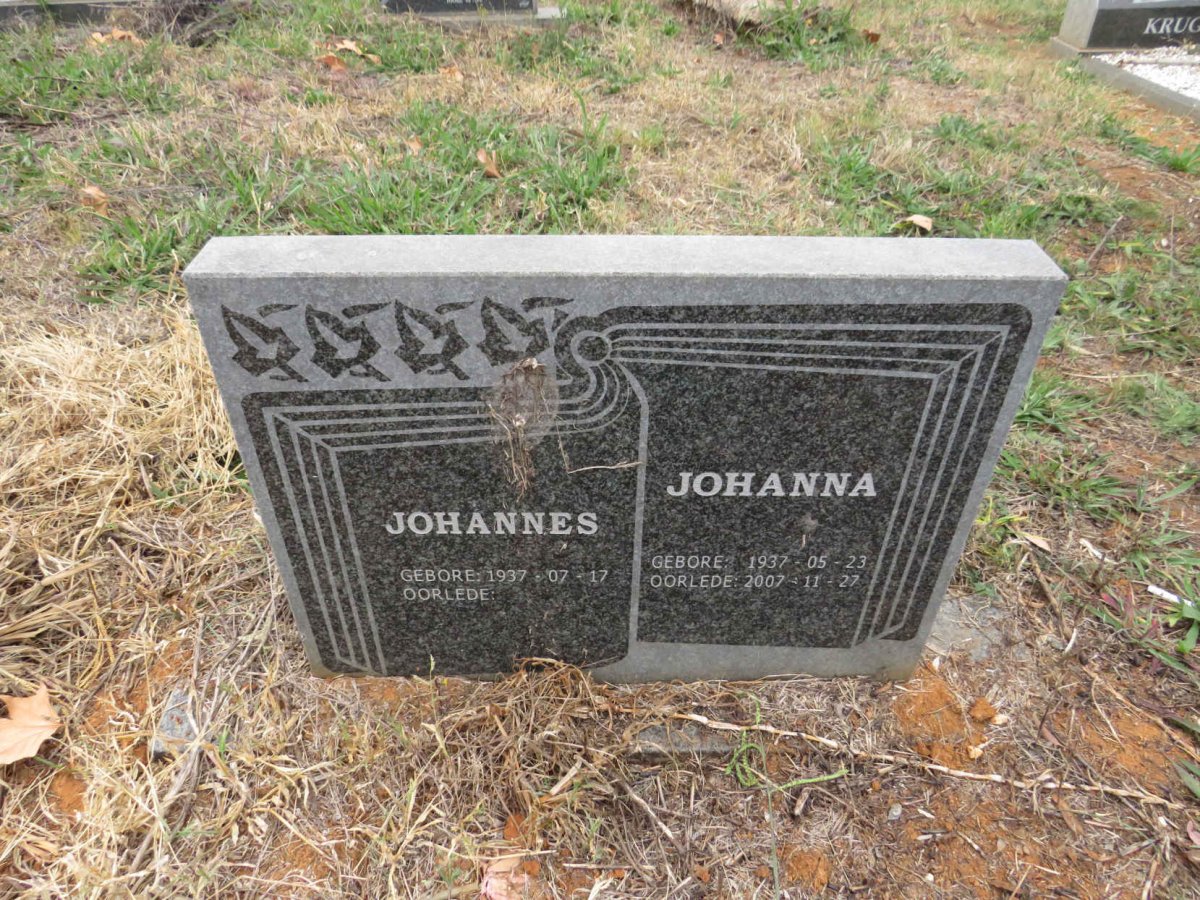 ? Johannes 1937- & Johanna 1937-2007