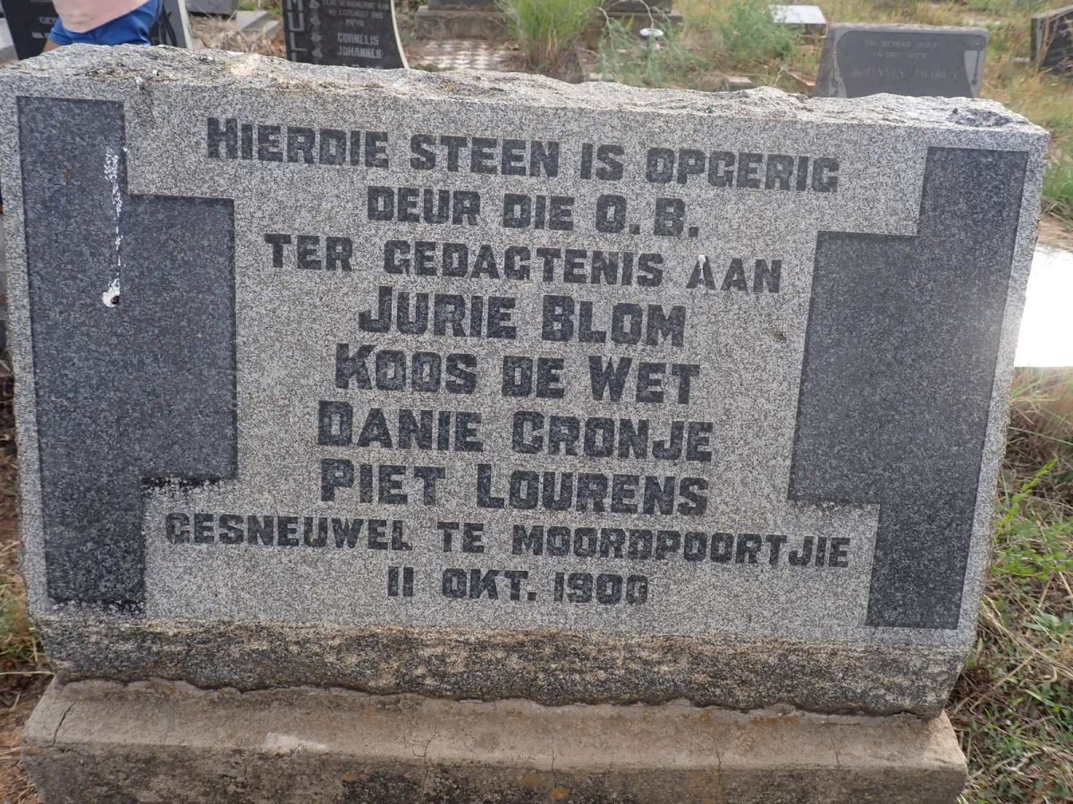 4. Gedenksteen Moordpoortjie 1900