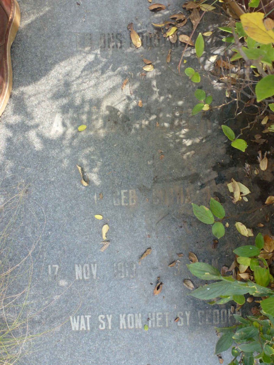 ALBERTS Alida nee BOTHA 1919-