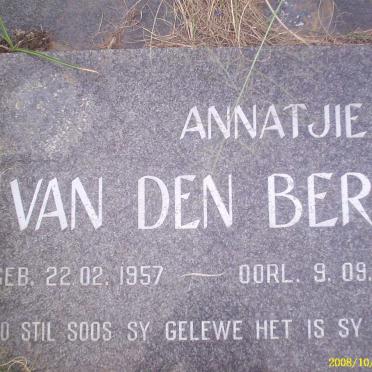 BERG Annatjie, van den 1957-1957