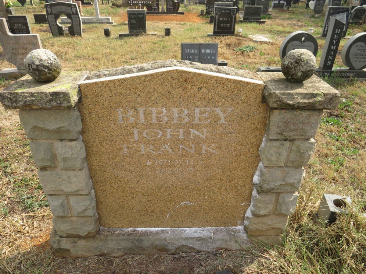 BIBBEY John Frank 1971-2002 