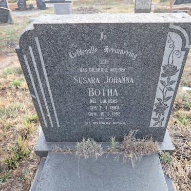 BOTHA Susara Johanna nee LOURENS 1880-1952