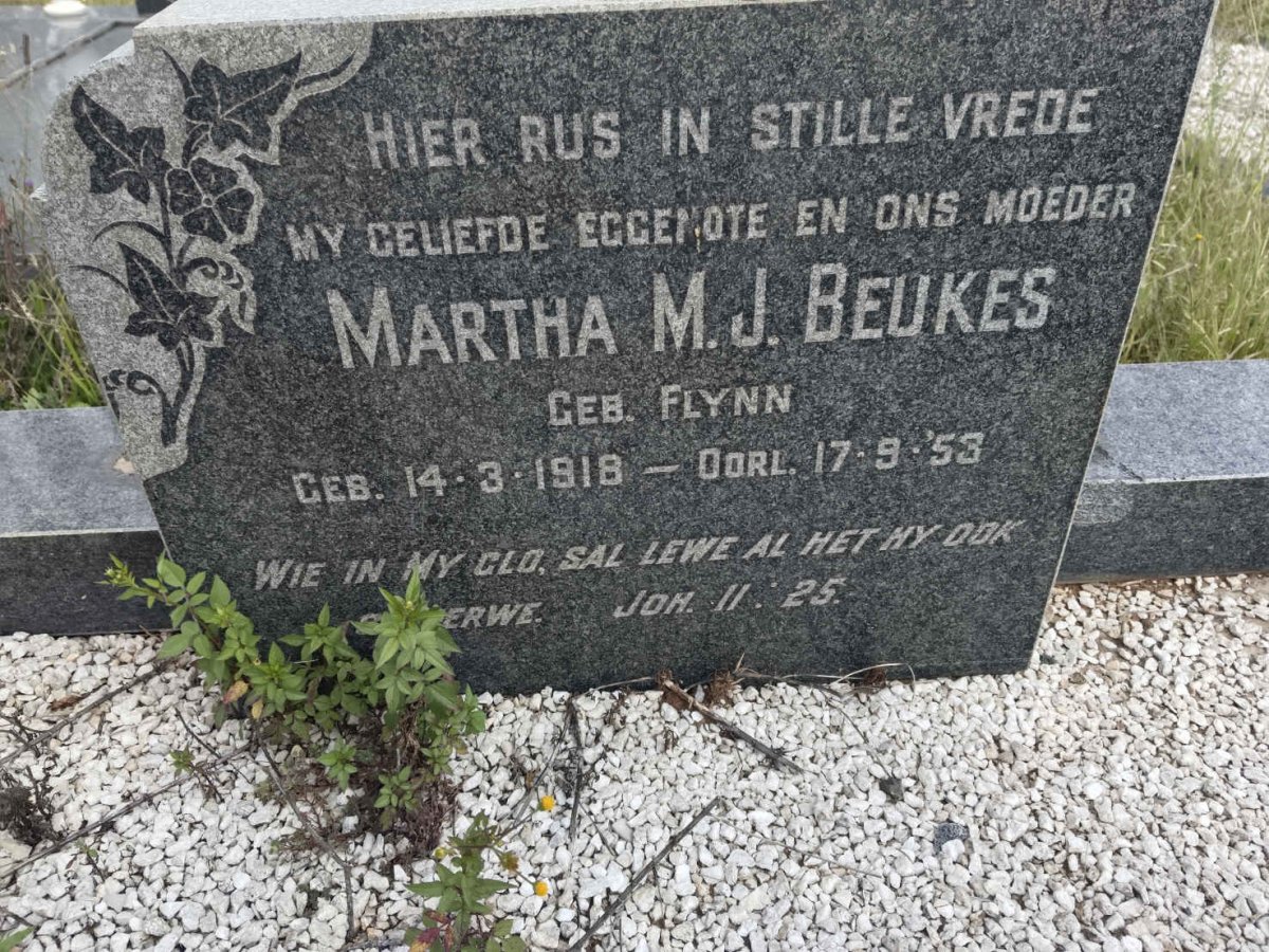 BEUKES Martha M.J. nee FLYNN 1918-1953