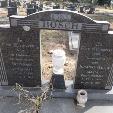 BOSCH Hermanus Johannes 1898-1973 & Johanna Martha Maria ROBBERTS 1903-1982