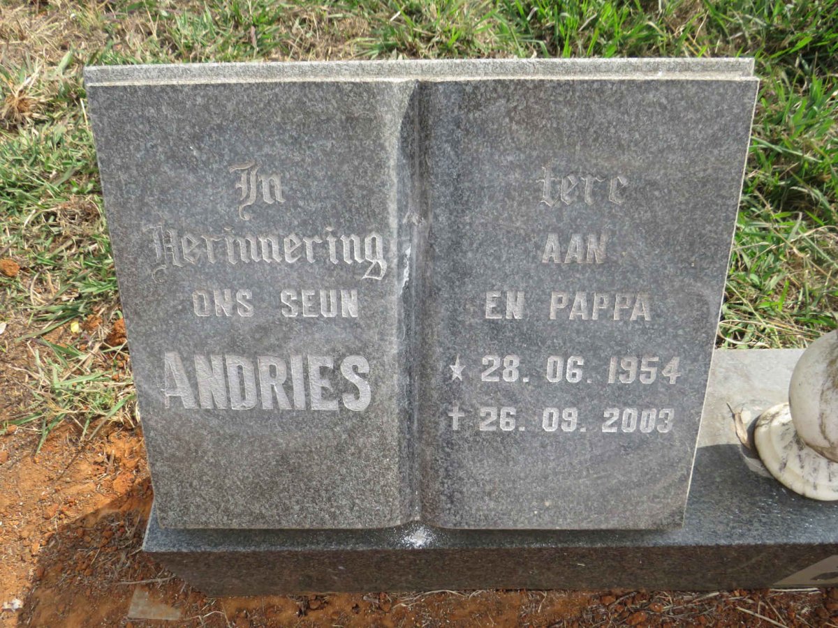 BURGERS Andries 1954-2003 