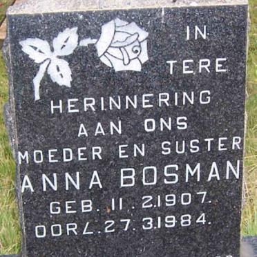 BOSMAN Anna 1907-1984