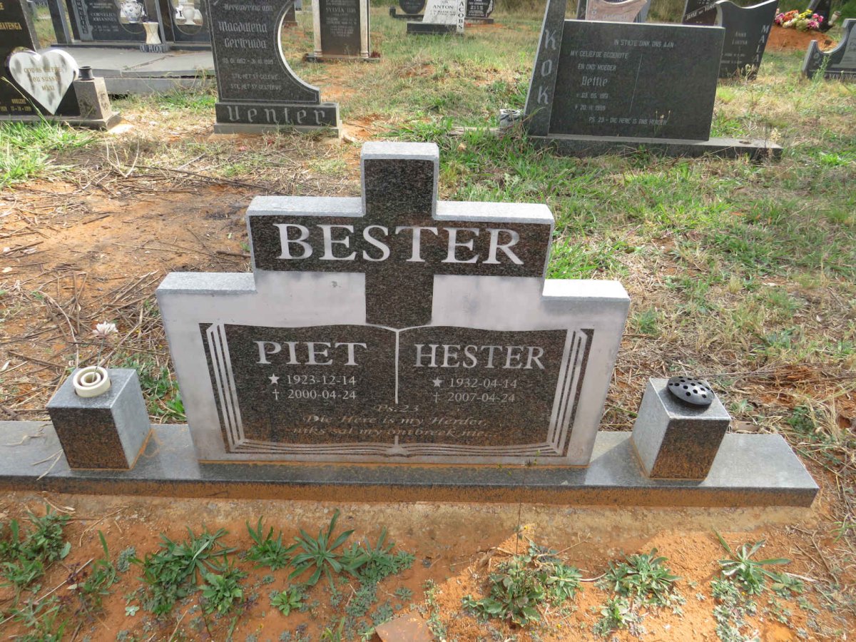 BESTER Piet 1923-2000 & Hester 1932-2007