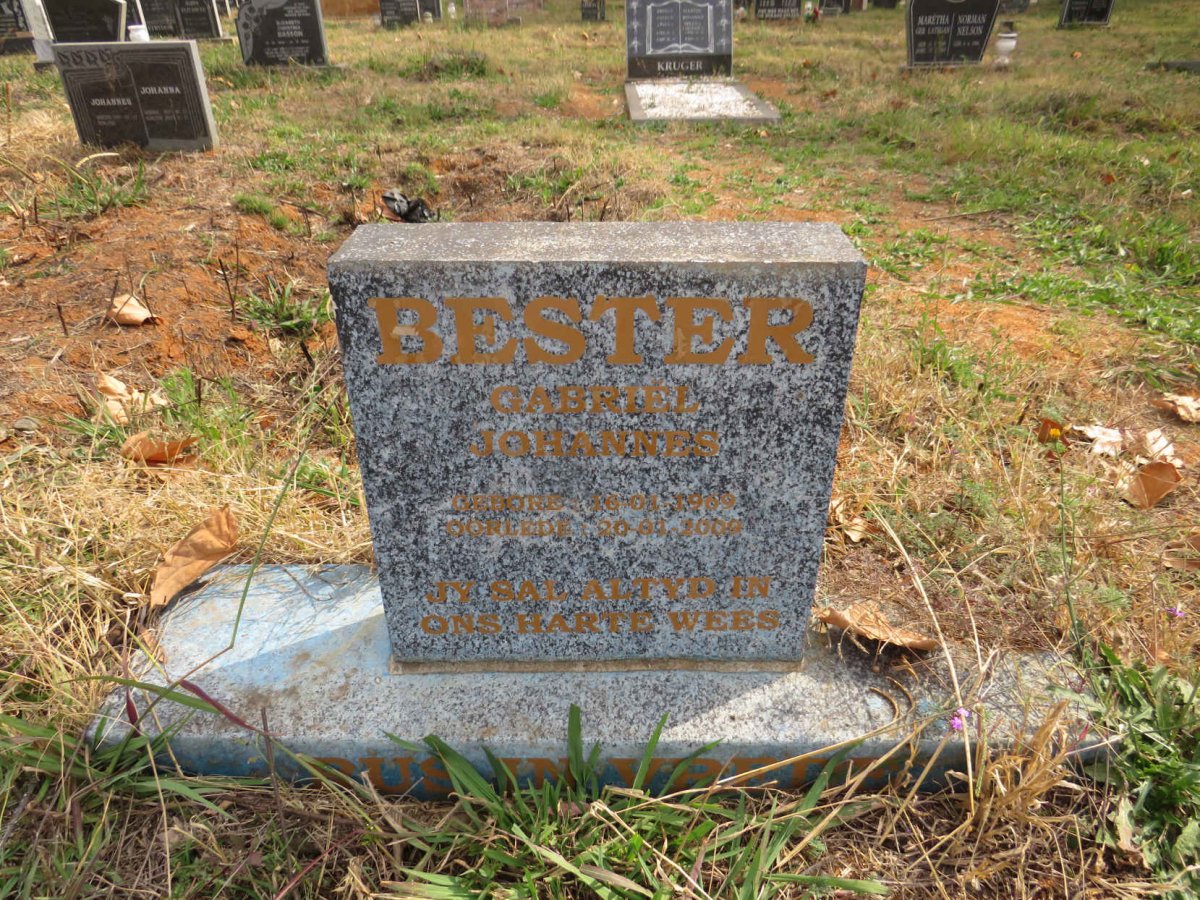 BESTER Gabriel Johannes 1969-2009