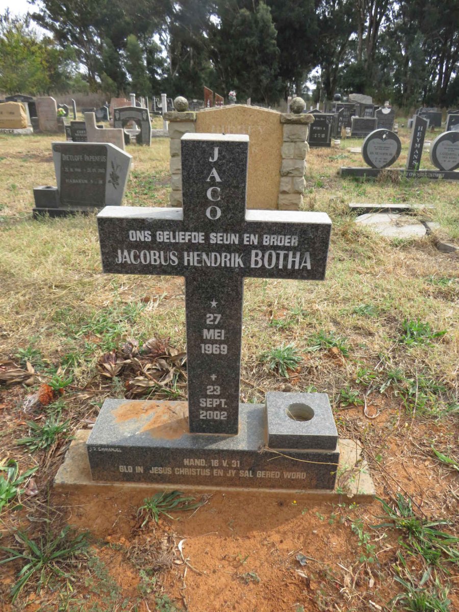 BOTHA Jacobus Hendrik 1969-2002