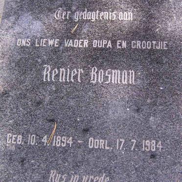 BOSMAN Renier 1894-1984