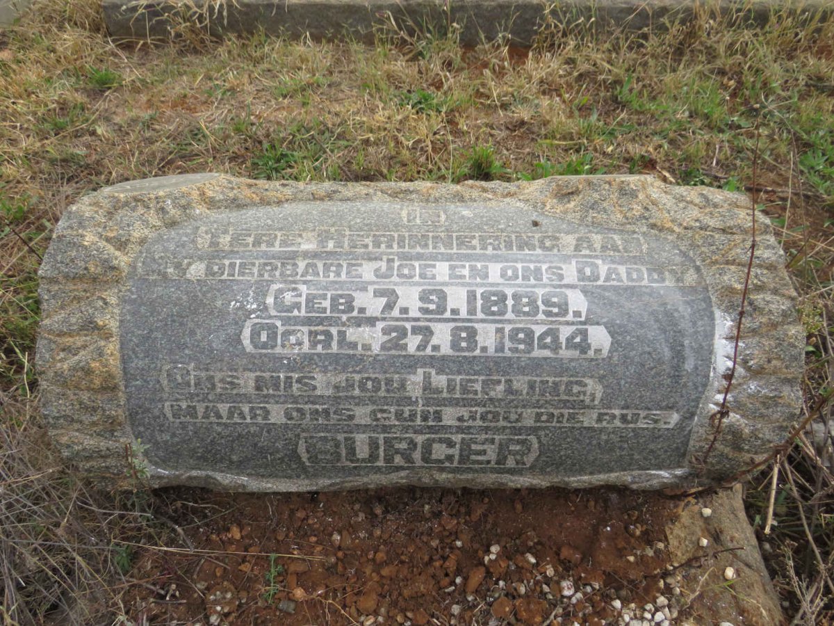 BURGER Joe 1889-1944