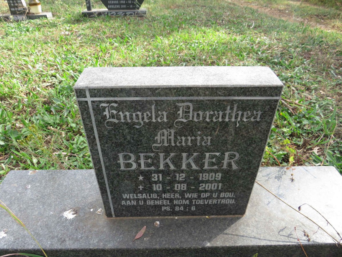BEKKER Engela Dorathea Maria 1909-2001