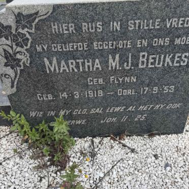 BEUKES Martha M.J. nee FLYNN 1918-1953