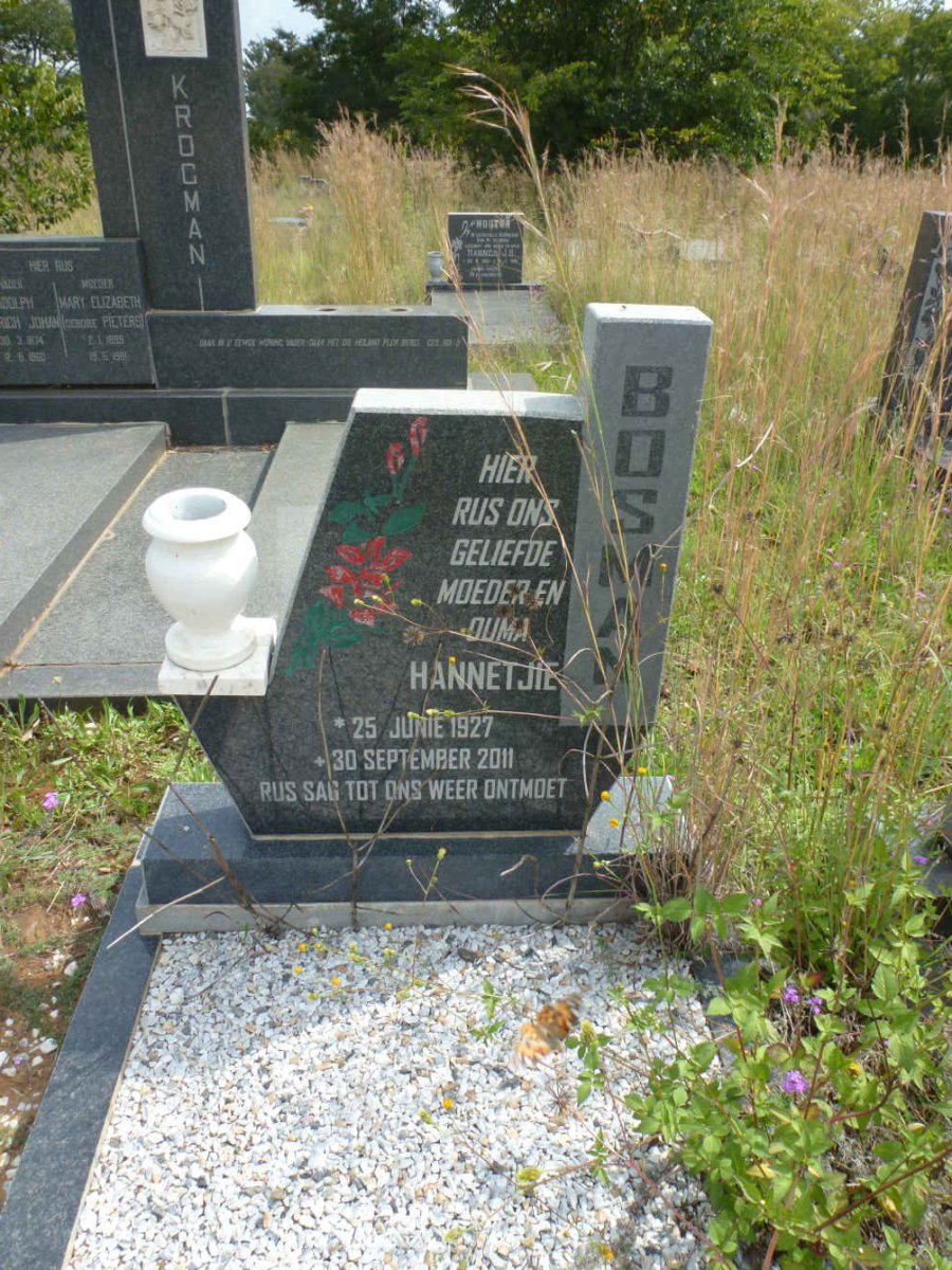 BOSMAN Hannetjie 1927-2011