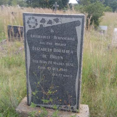 BRUYN Elizabeth Dorathea, de 1870-1946