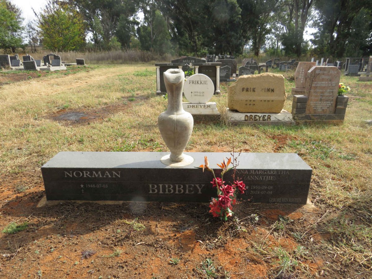 BIBBEY Norman 1948- & Anna Margaretha VAN ROOYEN 1950-2018