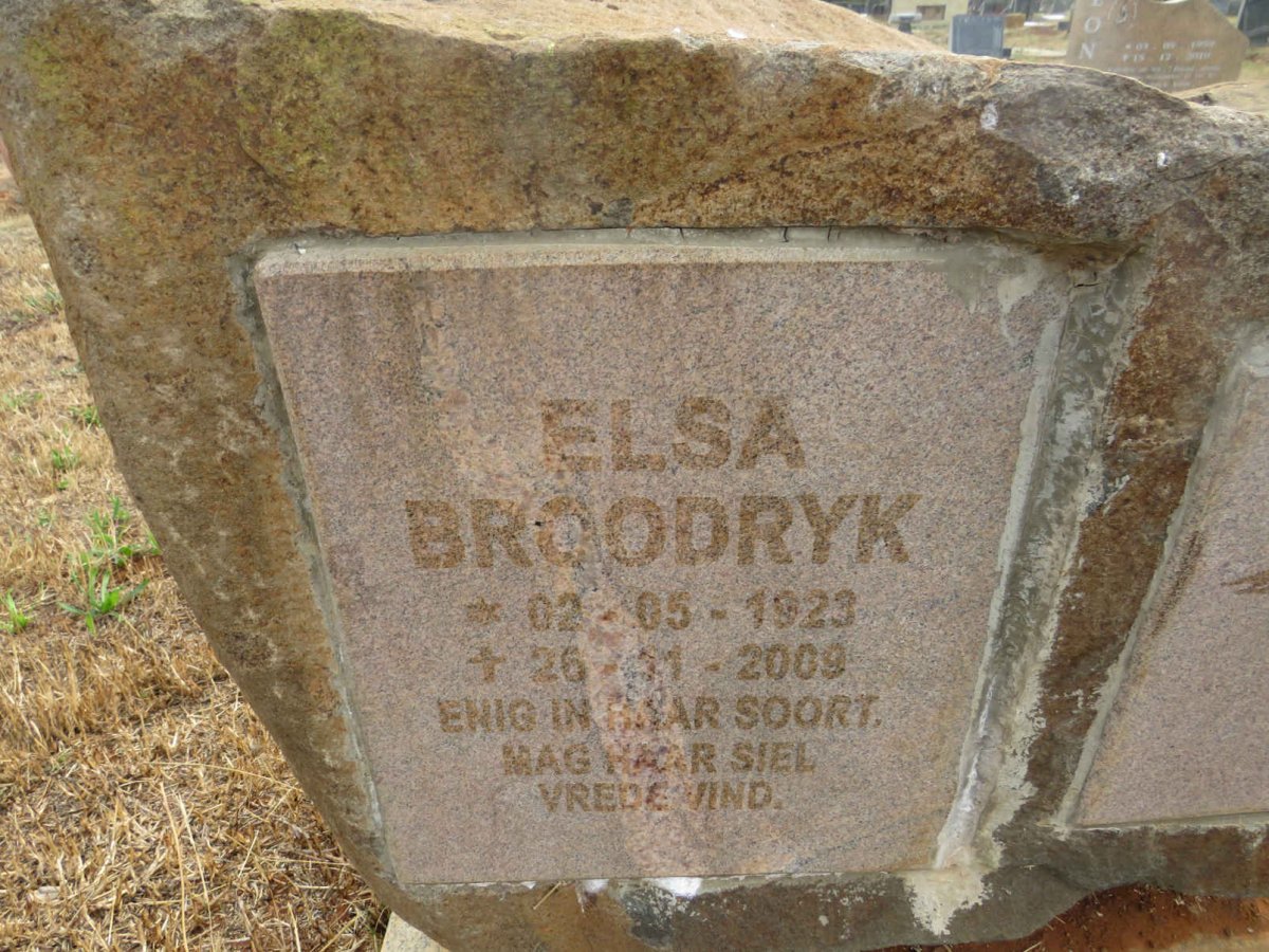 BROODRYK Elsa 1923-2009