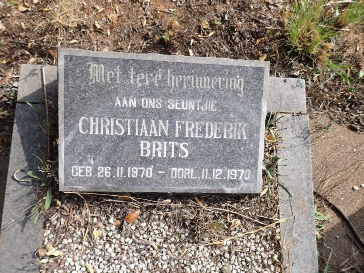 BRITS Christiaan Frederik 1970-1970