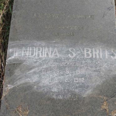 BRITS Hendrina S. nee BEKKER 1931-1982