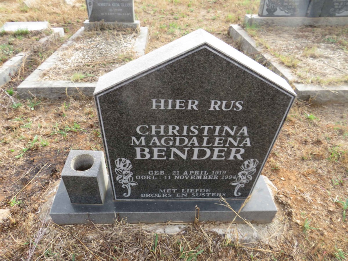 BENDER Christina Magdalena 1919-1994