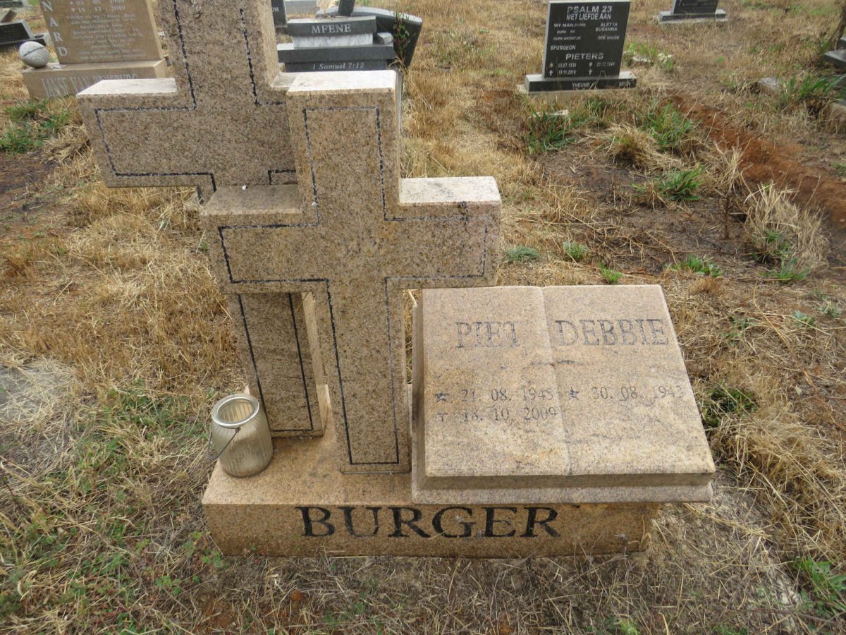 BURGER Piet 1945-2009 & Debbie 1943- 