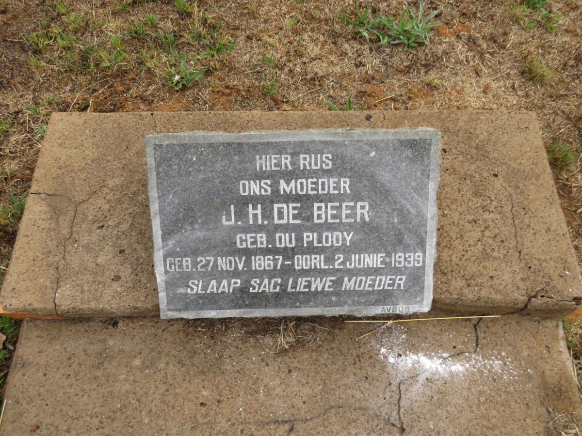 BEER J.H., de nee DU PLOOY 1867-1939