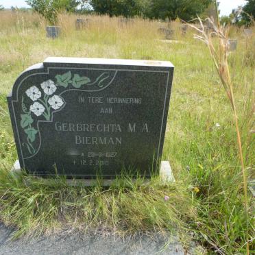 BIERMAN Gerbrechta M.A. 1927-2010