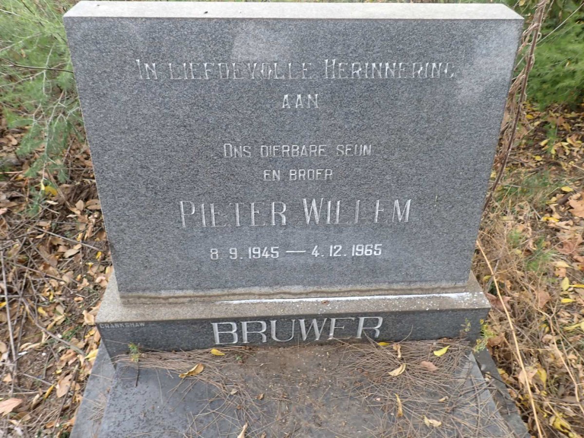 BRUWER Pieter Willem 1945-1965