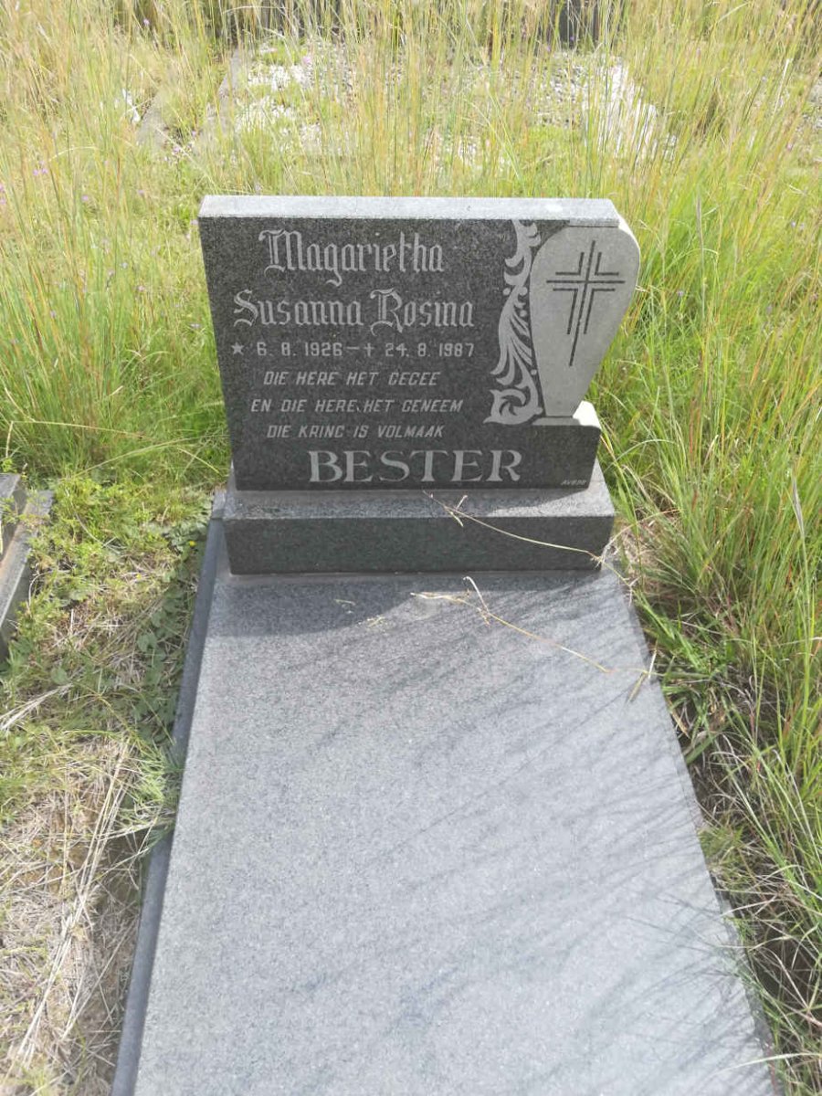 BESTER Magarietha Susanna Rosina 1926-1987