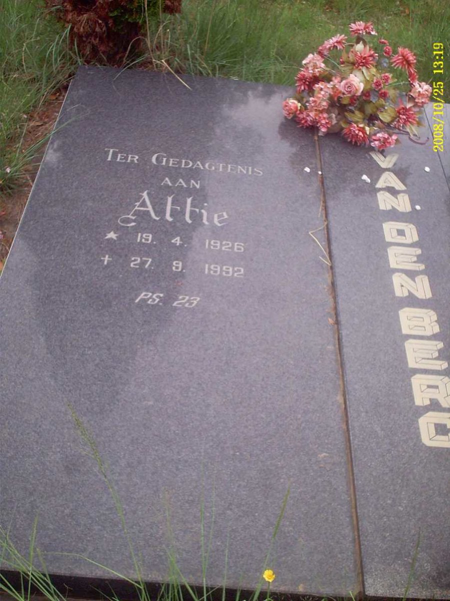 BERG Attie, van den 1926-1992