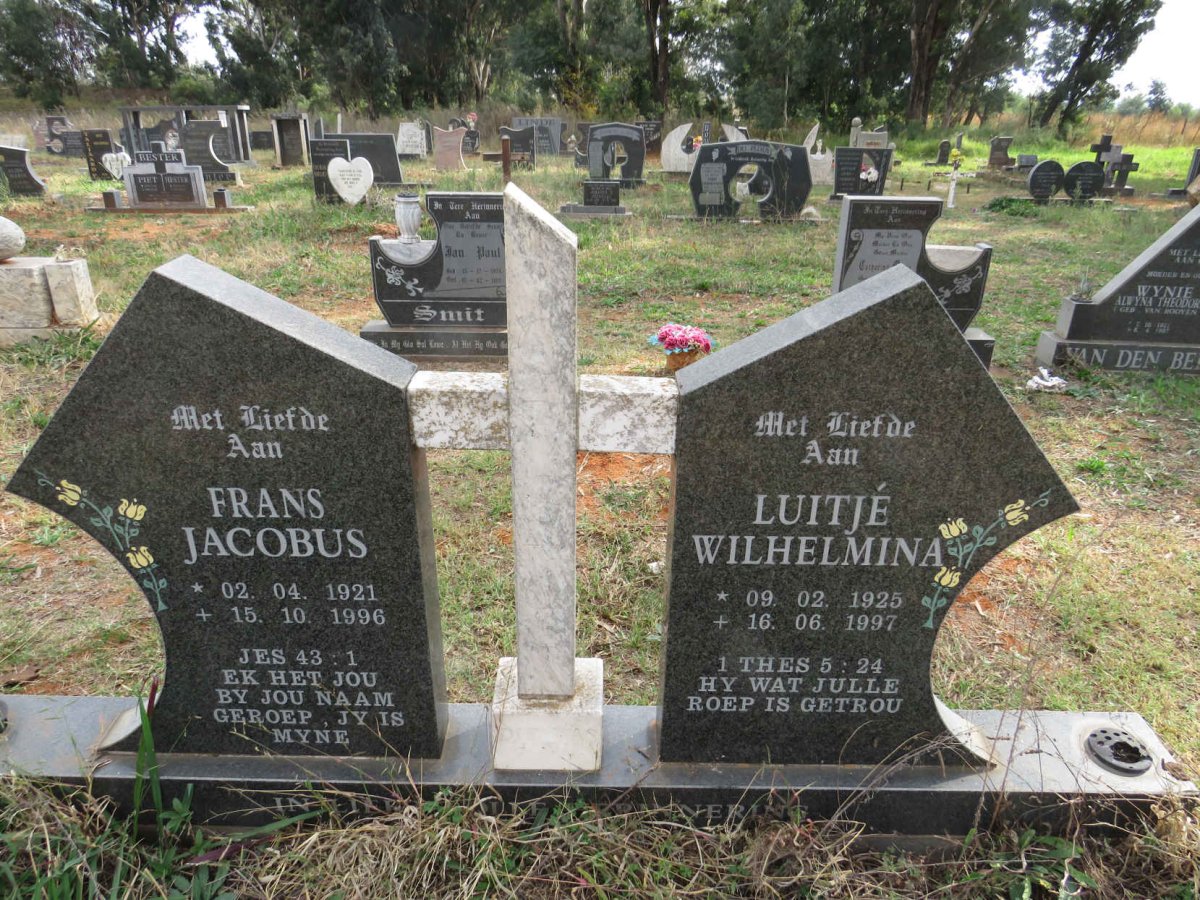 CROUS Frans Jacobus 1921-1996 & Luitje Wilhelmina 1925-1997 