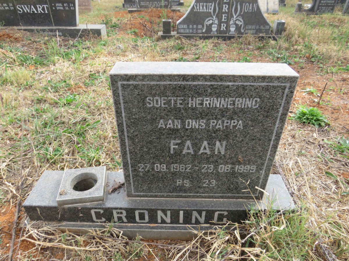 CRONING Faan 1962-1999