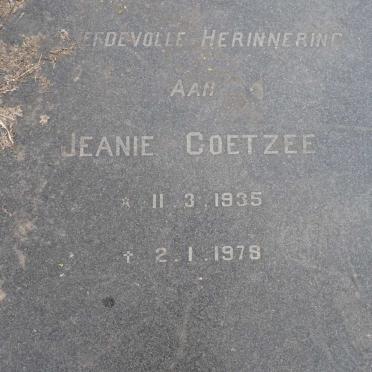 COETZEE Jeanie 1935-1978