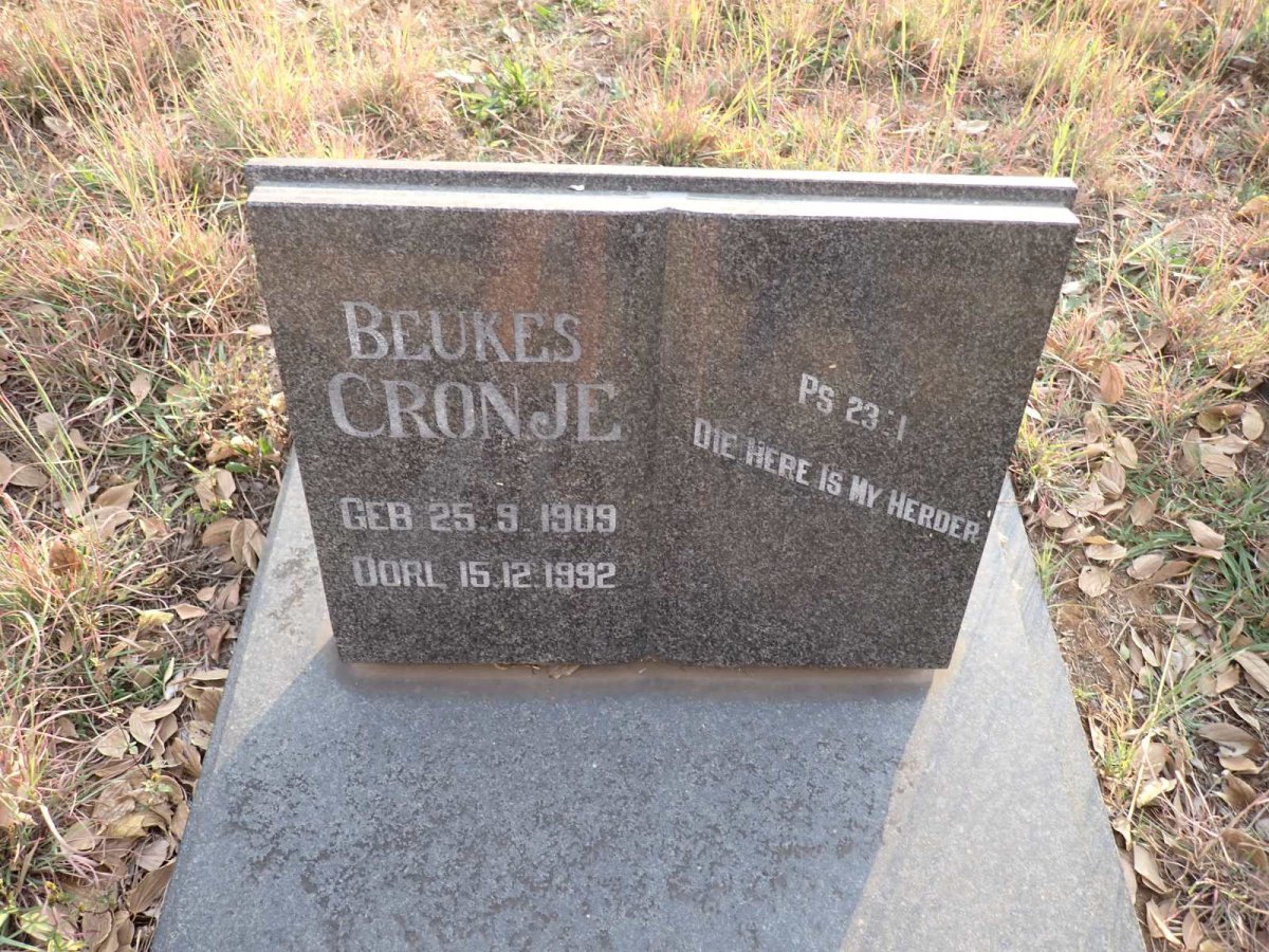 CRONJE Beukes 1909-1992