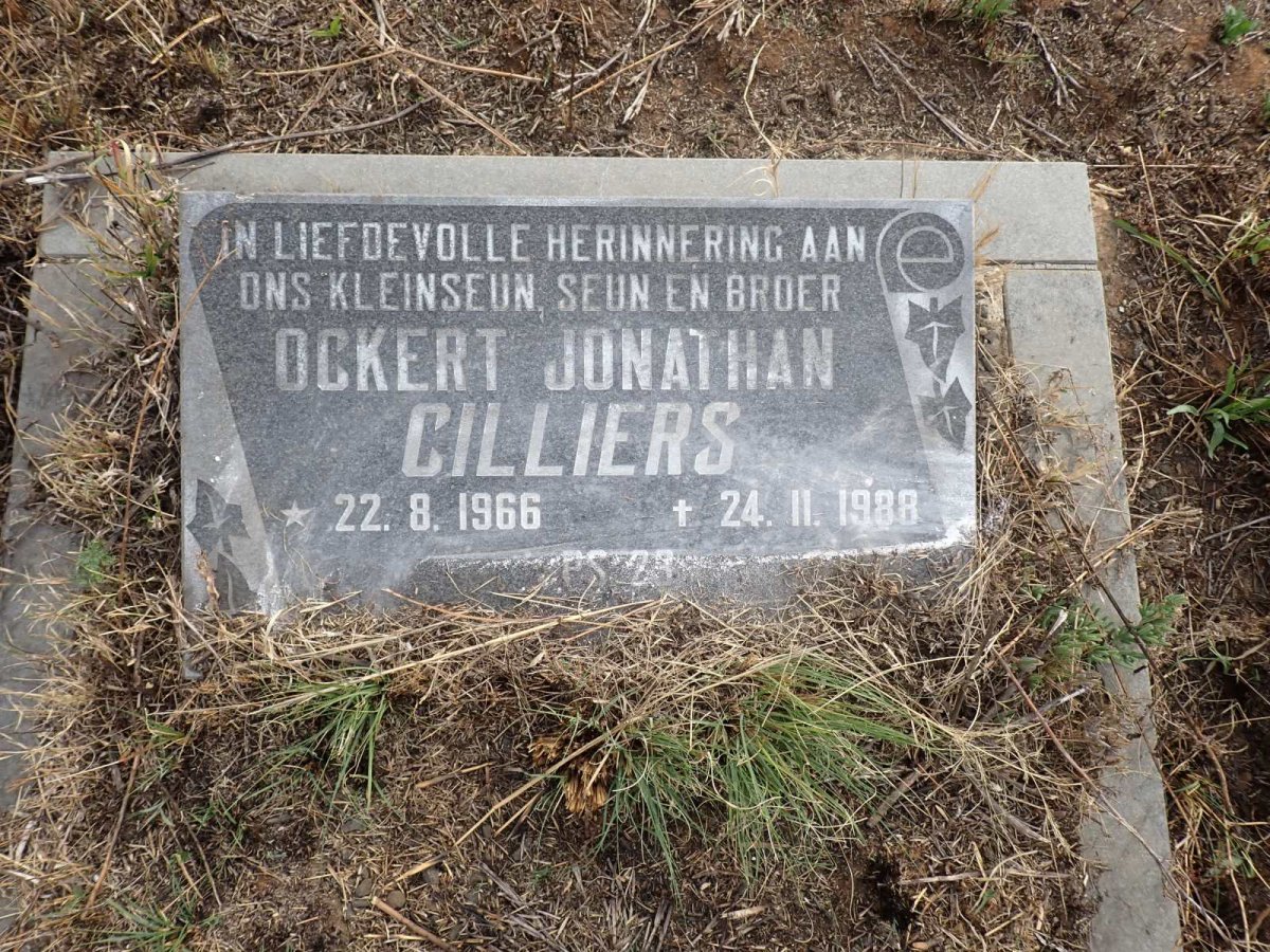 CILLIERS Ockert Jonathan 1966-1988