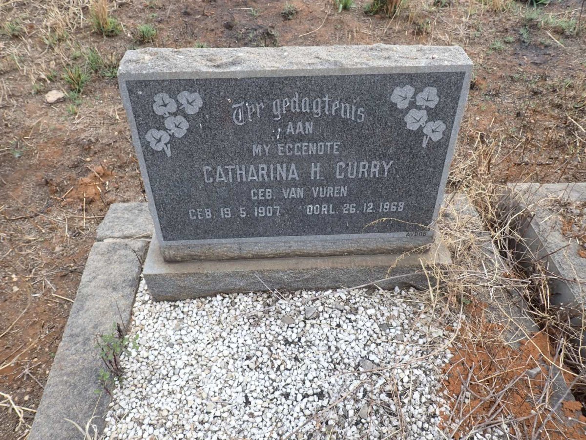 CURRY Catharina H. nee VAN VUREN 1907-1969