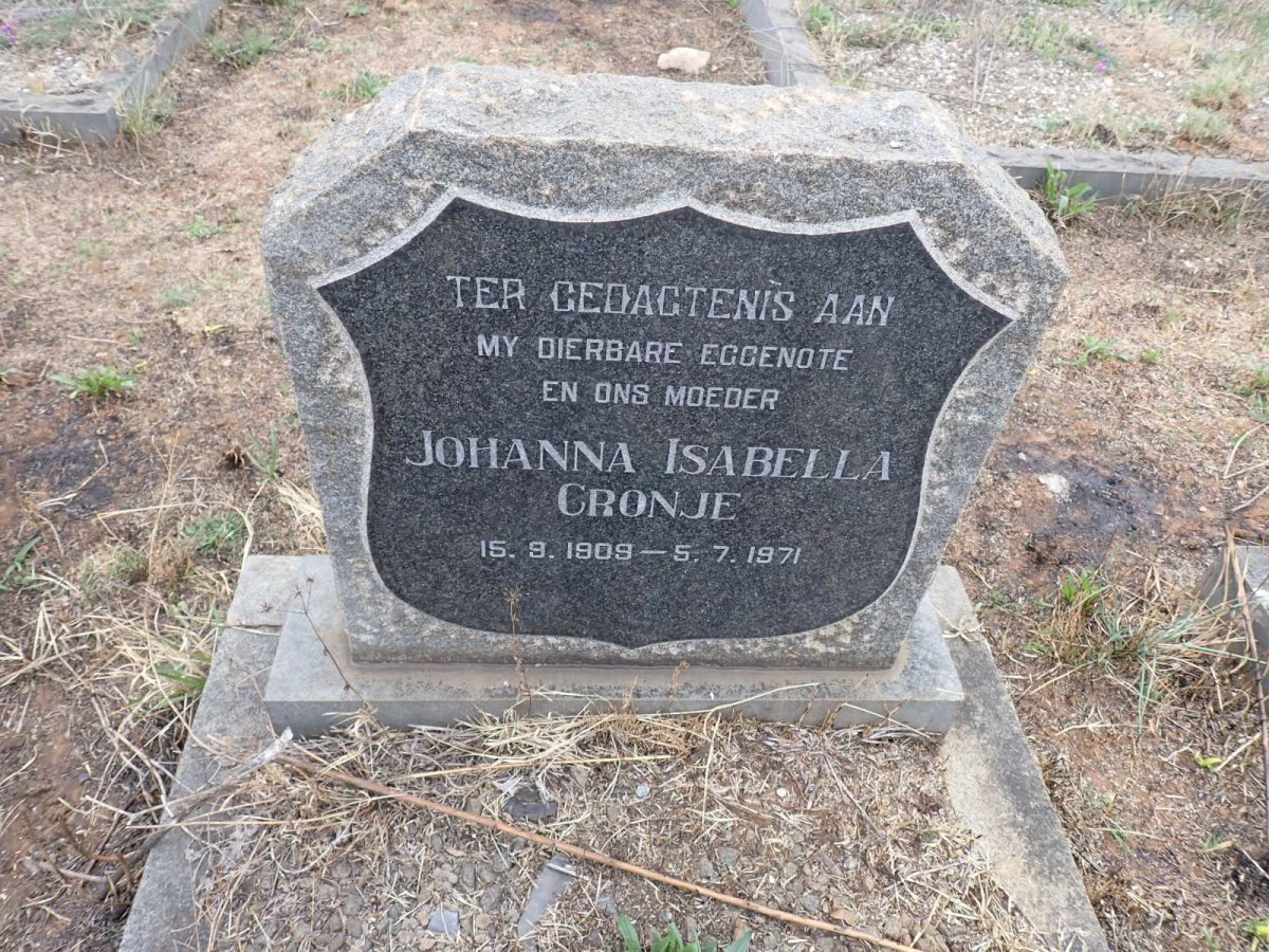 CRONJE Johanna Isabella 1909-1971