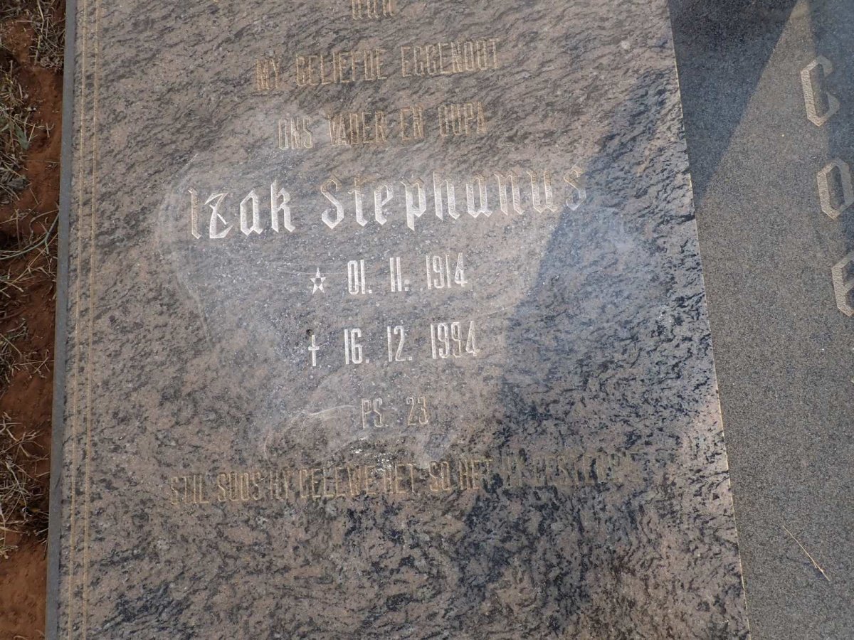COETZER Izak Stephanus 1914-1994 & Engela Gertruida SCHOOMBIE 1921-2002 _2