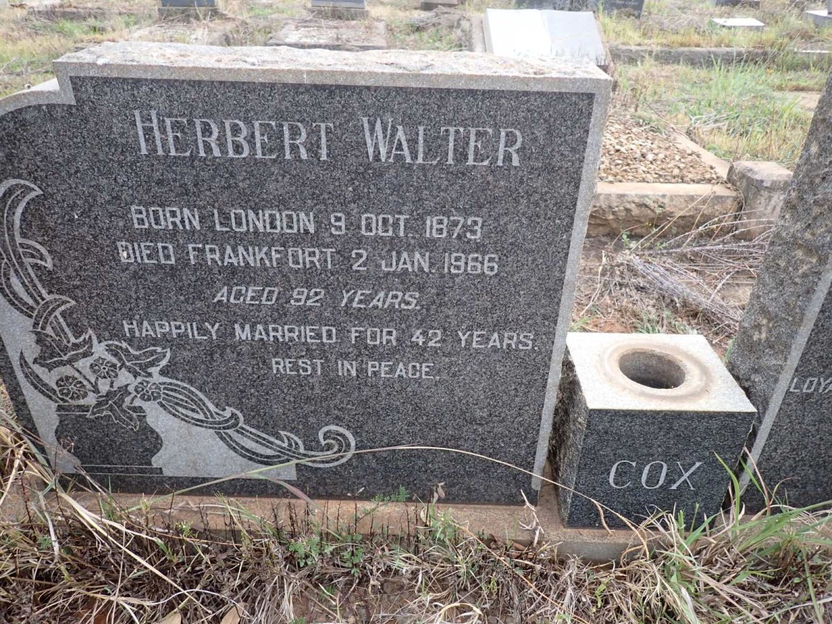 COX Herbert Walter 1873-1966 & Mathilda Elizabeth FOX 1889-1961 _2