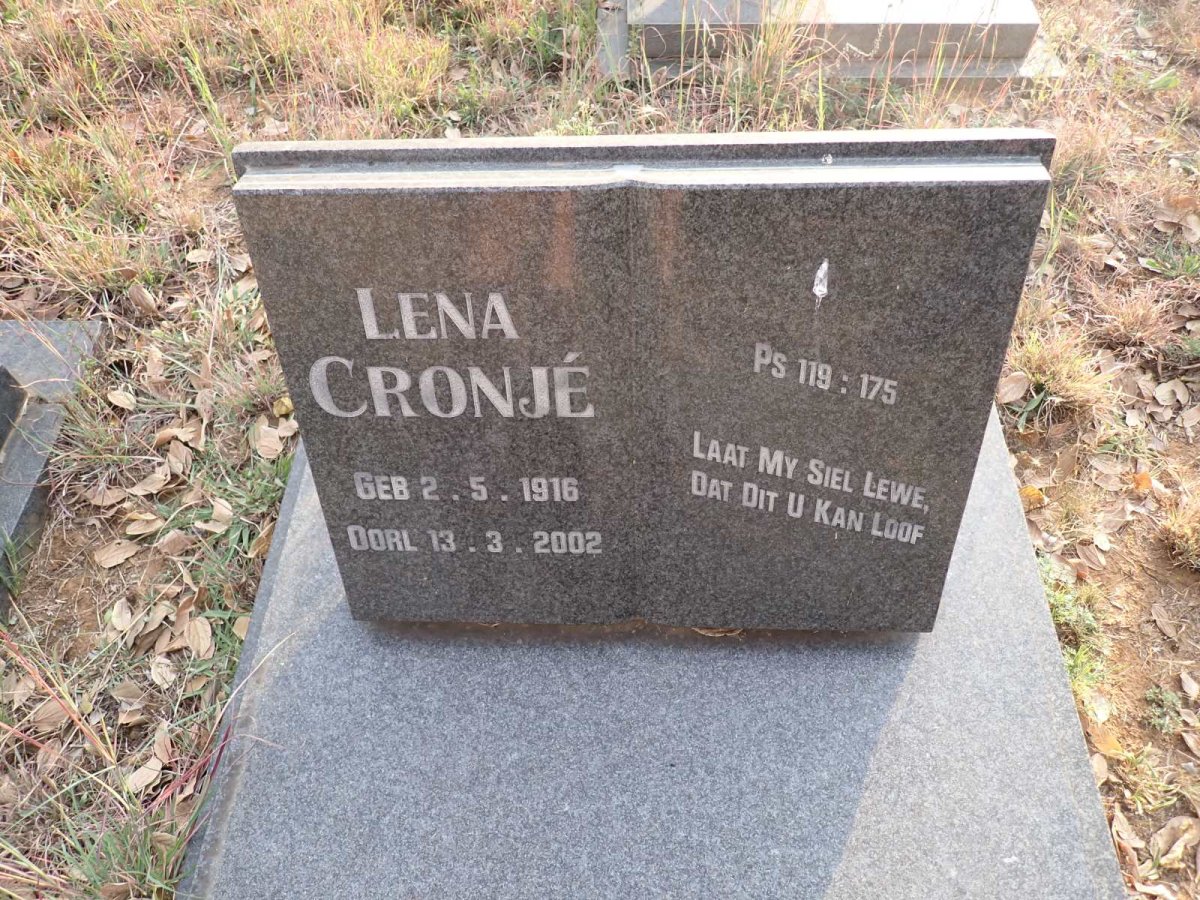 CRONJE Lena 1916-2002