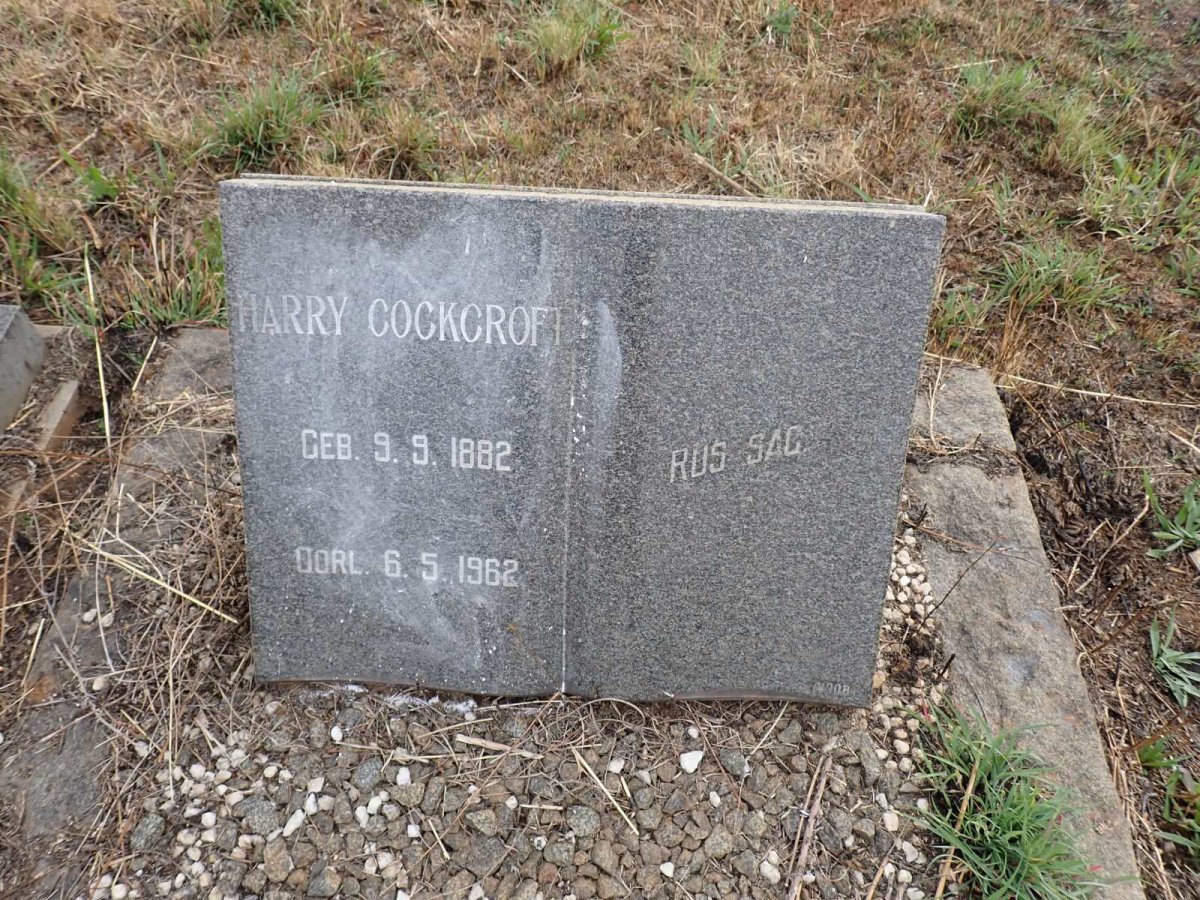 COCKCROFT Harry 1882-1962