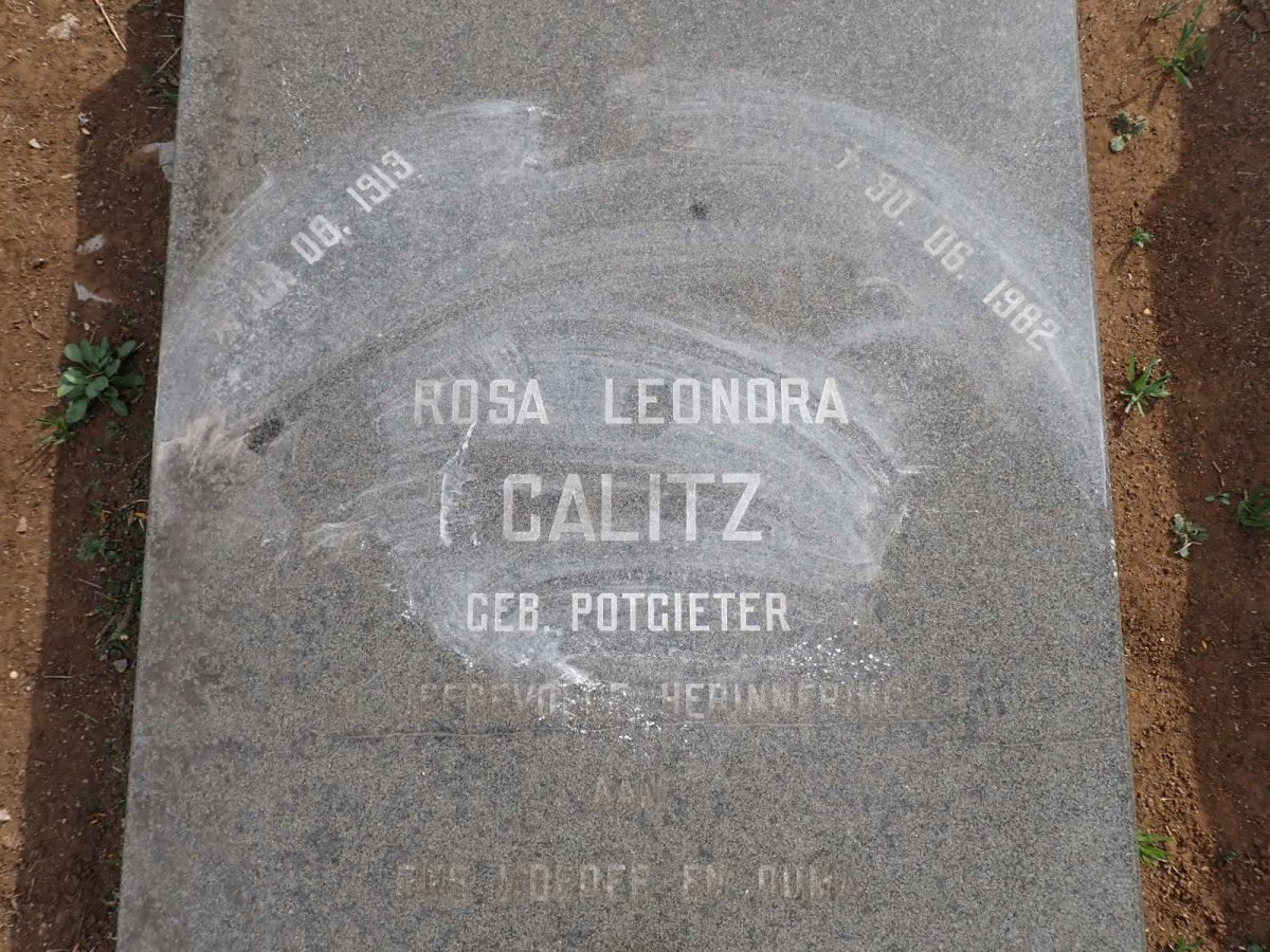 CALITZ Rosa Leonora nee POTGIETER 1913-1982