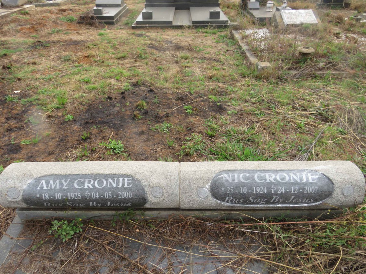 CRONJE Nic 1924-2007 & Amy 1925-2000
