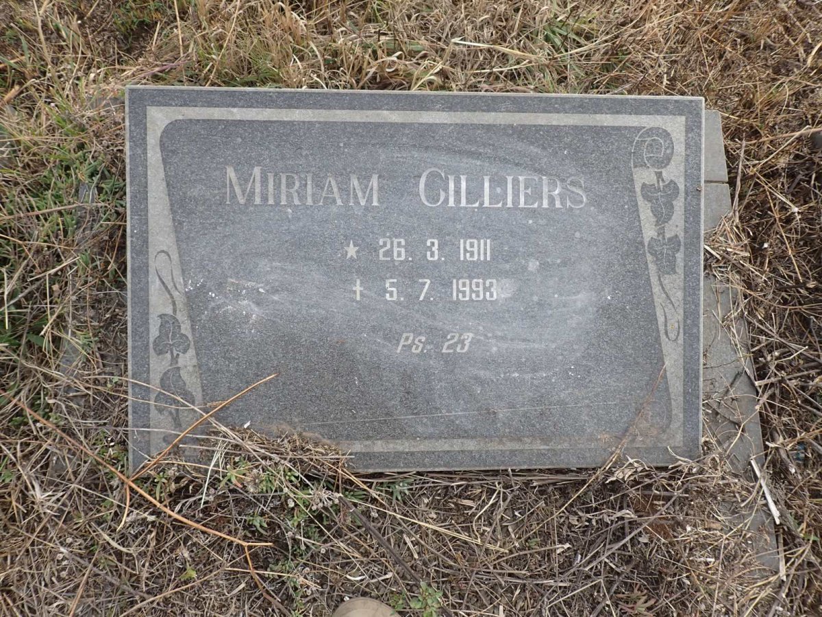 CILLIERS Miriam 1911-1993
