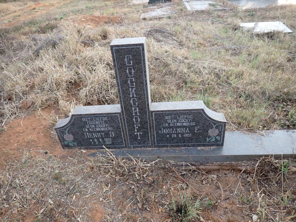 COCKCROFT Henry B. 1920-1991 & Johanna E. 1922-